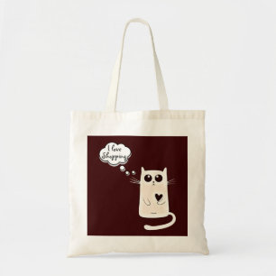 Lonely Hearts Cat Custom Quote Tote Bag
