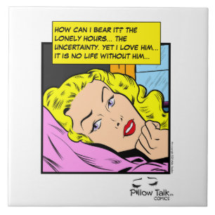 Lonely Hearts Retro Romance Comic Tile