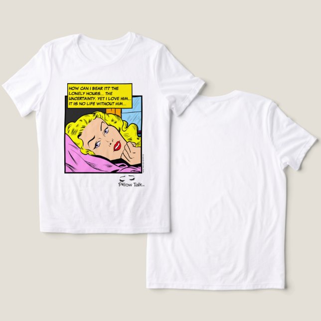 Lonely Hearts Retro Romance Comic Tri-Blend Shirt (Design Front & Back)
