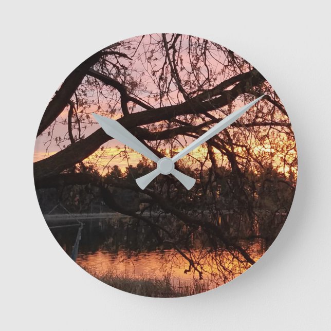 Lonely Lighthouse spiral notebook Round Clock (Front)