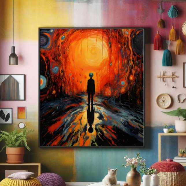 Lonely Man Expressionism Photo Print (Creator Uploaded)