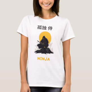 Lonely Ninja Samurai Art Design T-Shirt