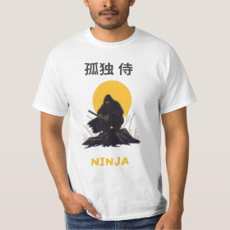 Lonely Ninja Samurai Art Design T-Shirt