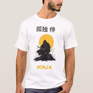 Lonely Ninja Samurai Art Design T-Shirt