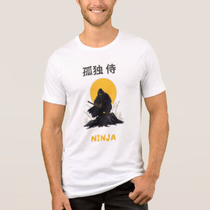Lonely Ninja Samurai Art Design Tri-Blend Shirt
