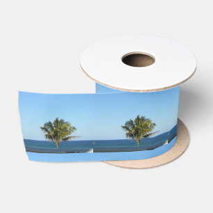 LONELY PALM TREE OF DELRAY BEACH RIBBON SATIN RIBBON