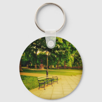 Lonely Park Bench Key Ring
