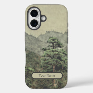 Lonely Pine Watercolor Landscape iPhone 16 Case
