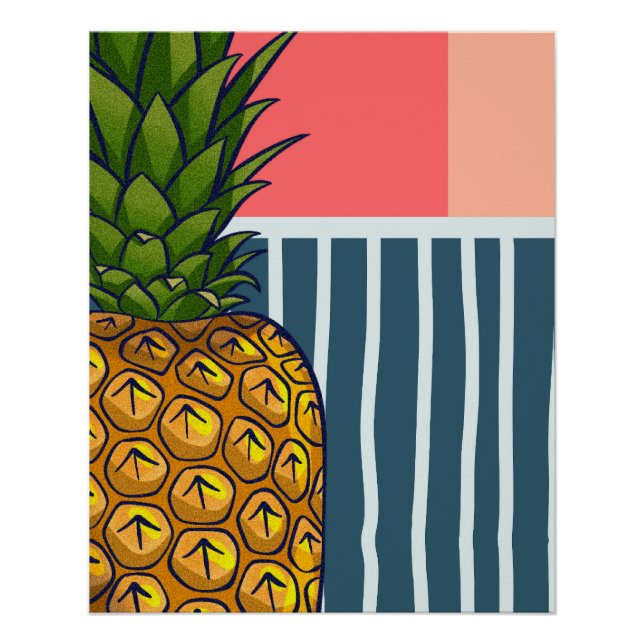'Lonely pineapple' | Statement wall art poster (Front)