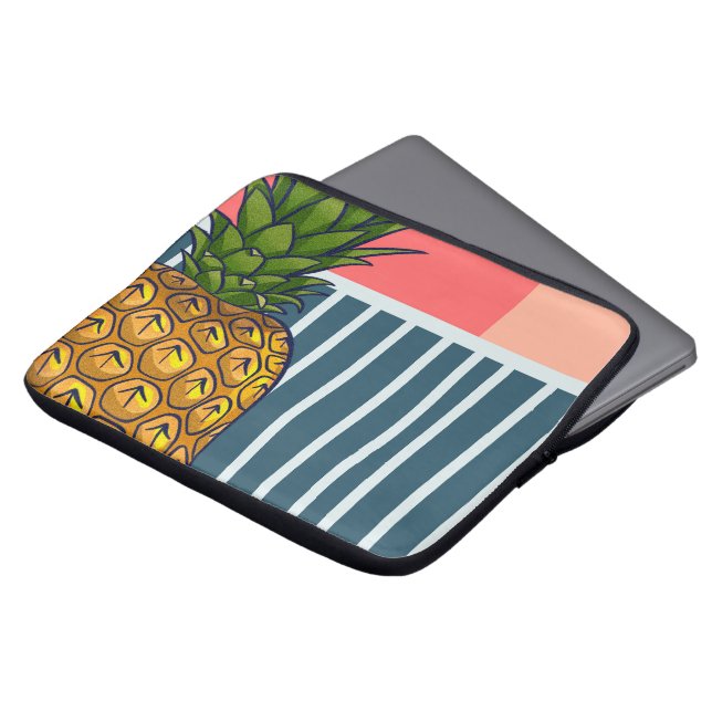 'Lonely pineapple' | vibrant pop-art  Laptop Sleeve (Front Top)