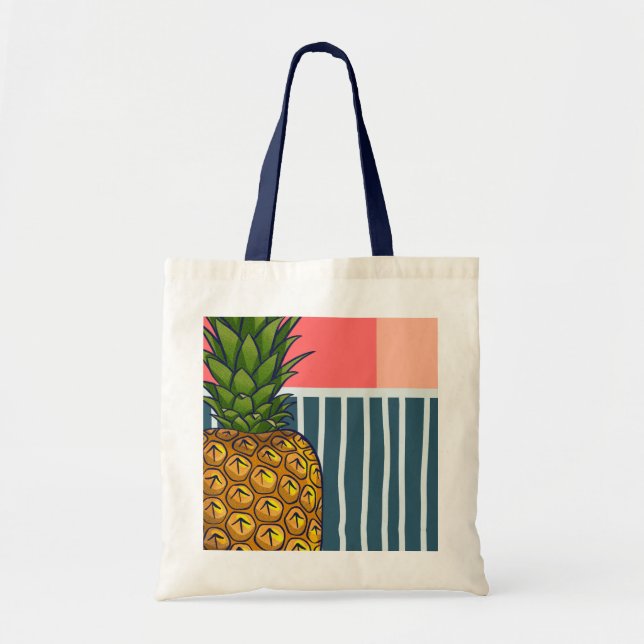 Lonely pineapple vibrant   tote bag (Front)