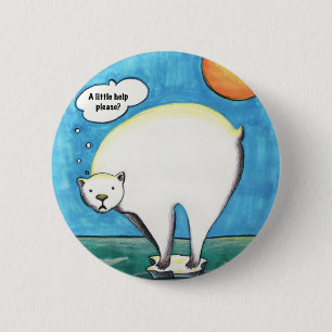Lonely Polar Bear Pin