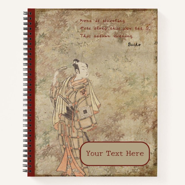 Lonely Road Autumnal Haiku  Notebook (Front)