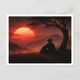 Lonely samurai. Postcard