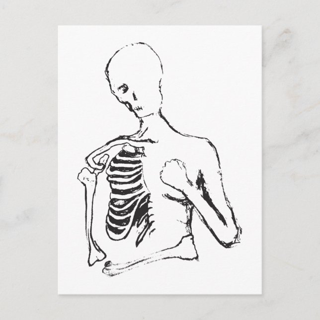 lonely skele postcard (Front)