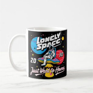 lonely space astronaut coffee mug