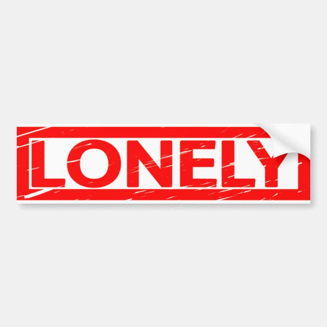 Lonely Stamp Bumper Sticker (Front)