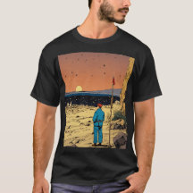 Lonely Traveler in Desert Sunset Art