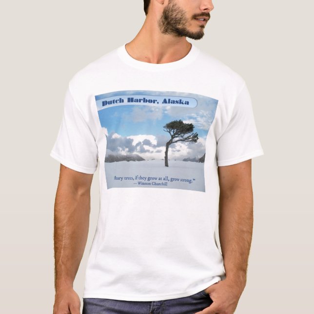 Lonely Tree, Dutch Harbour, Alaska T-Shirt (Front)