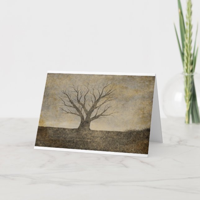 Lonely Tree Greeting Card (Front)