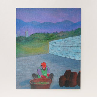 Lonely Woman Makes Kimchi in Korea Jigsaw Puzzle