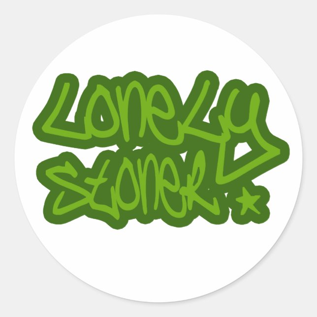 LonelyStoner Classic Round Sticker (Front)