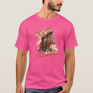 Lonesome Cowgirl Horse Southern Wild West T-Shirt