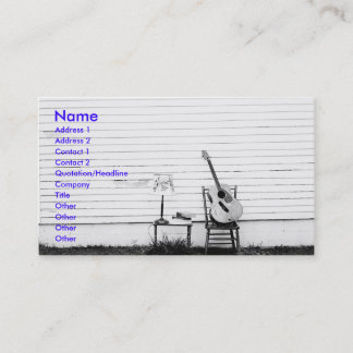 Lonesome Guitar Music Business Card Template