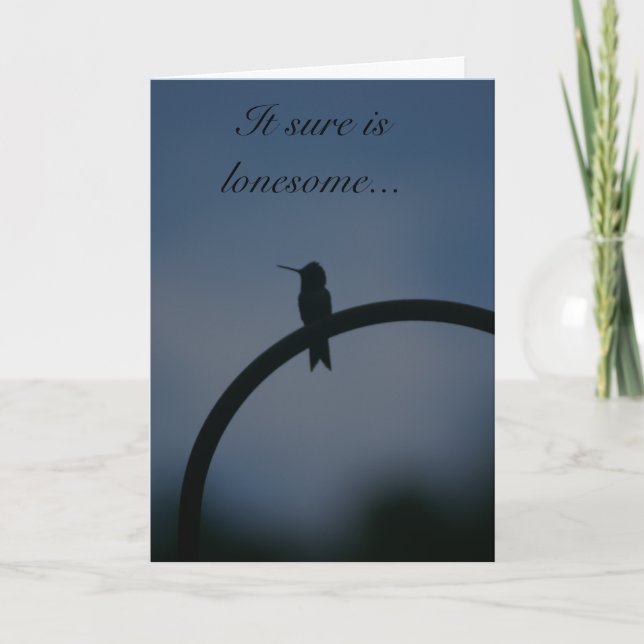 Lonesome Hummingbird Card (Front)