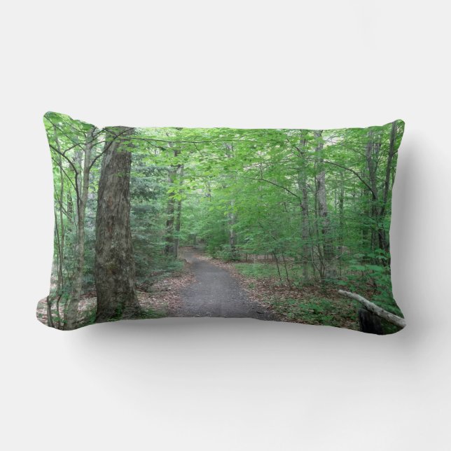 Lonesome Lake Trail in New Hampshire Lumbar Cushion (Front)