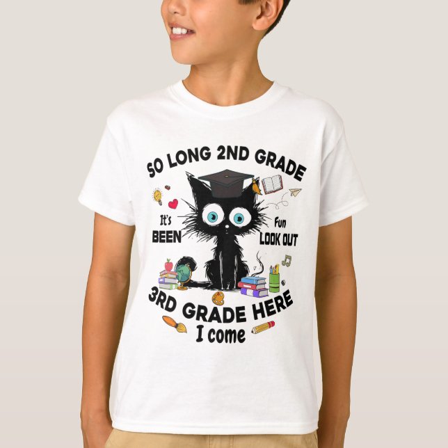 Long 2nd Grade 3rd Grade Here I Come Graduation La T-Shirt (Front)