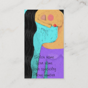 Long and Lovely Hair Stylist Business Card