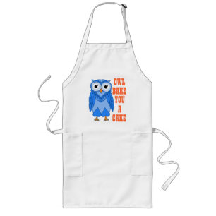 Long Apron: Blue Owl Long Apron