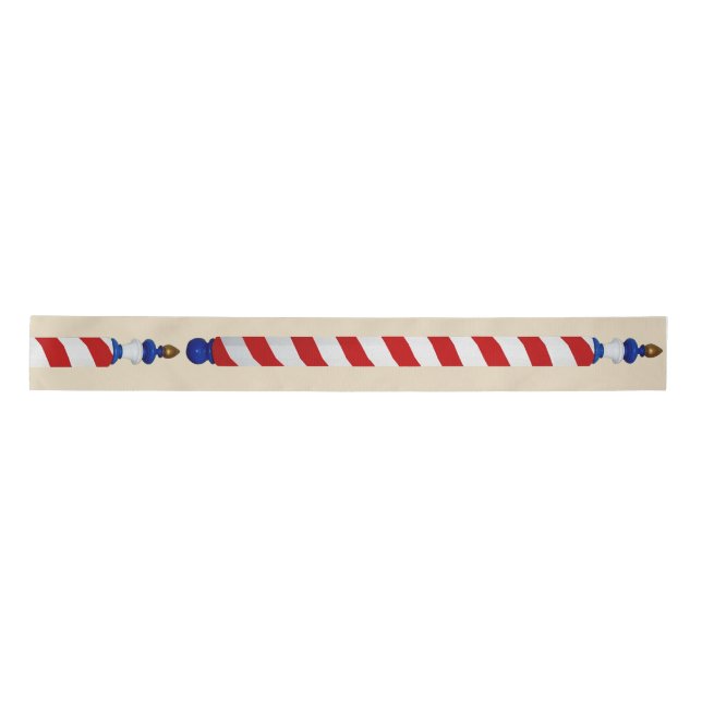 Long Barber Pole Satin Ribbon (Front)
