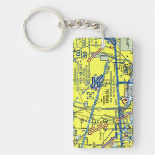Long Beach Airport chart / taxi diagram Key Ring