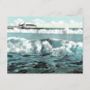 Long Beach Breakers Vintage Postcard