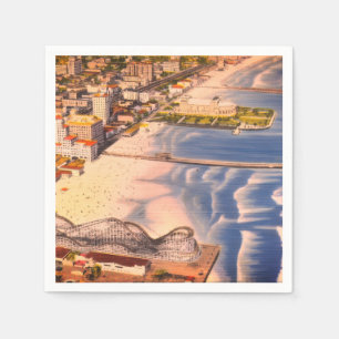 Long Beach, CA Boardwalk (California Dream) Napkin