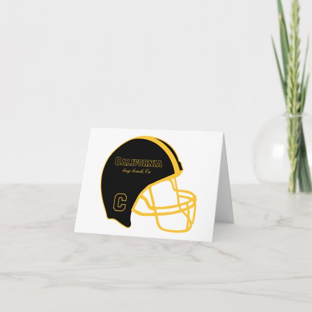 Long Beach California CA Basketball Logo Card (Front)