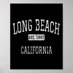 Long Beach California Ca Vintage Poster