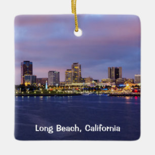 Long Beach California Ceramic Ornament