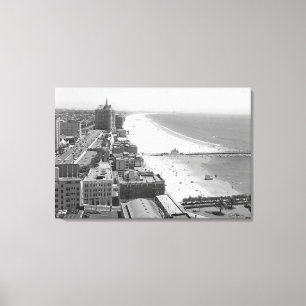 Long Beach, California Coastline and Beach Canvas Print