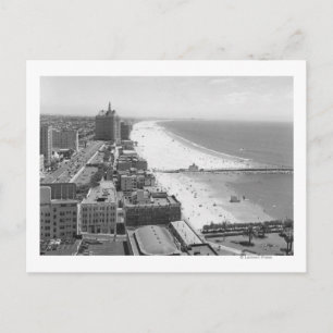 Long Beach, California Coastline and Beach Postcard