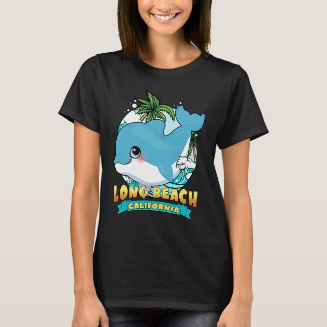 LONG BEACH CALIFORNIA Cute Baby Dolphin Souvenir T-Shirt (Front)
