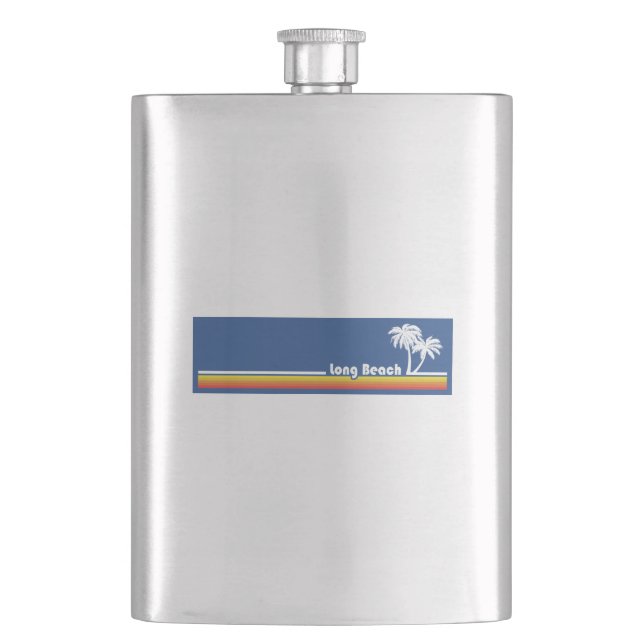 Long Beach, California Hip Flask (Front)