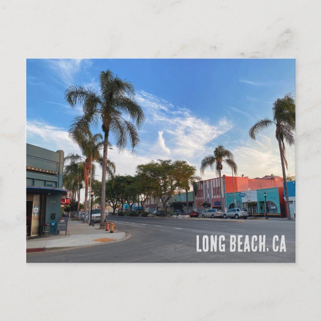 Long Beach California Invitation Postcard (Front)