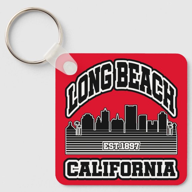 Long Beach,California Key Ring (Front)
