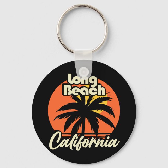 Long Beach California Key Ring (Front)