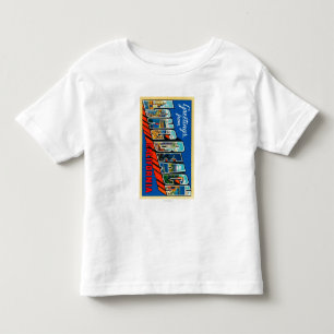 Long Beach, California - Large Letter Scenes 2 Toddler T-Shirt