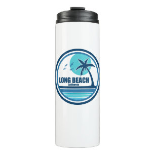 Long Beach California Palm Tree Birds Thermal Tumbler