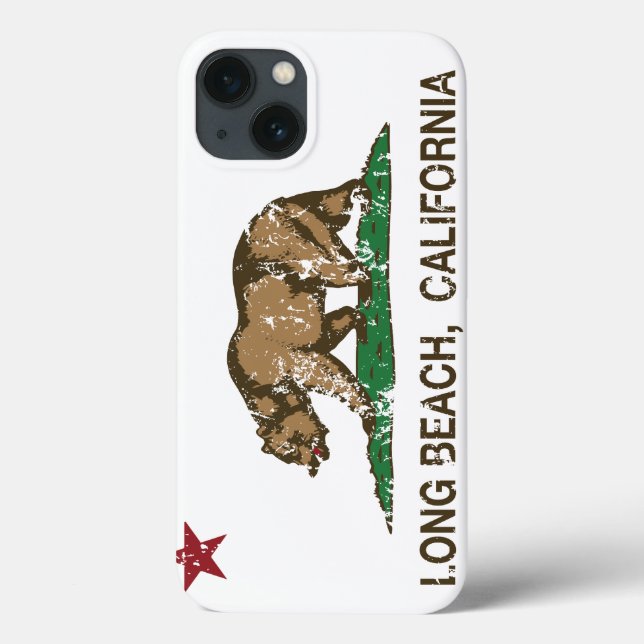 Long Beach California Republic Flag Case-Mate iPhone Case (Back)